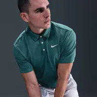 Nike Tour чоловічі Dri-FIT Textuколір червоний для гольфу Polo колір зелений