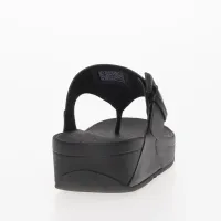 Japonki FitFlop Lulu Coveколір червоний-Buckle Raw-Edge Leather Toe-Thongs HG9-001 - Чорні
