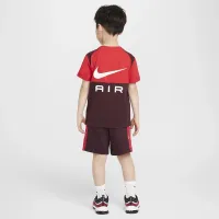 Nike Air Little дитячі 2-Piece Fleece шорти комплект колір червоний