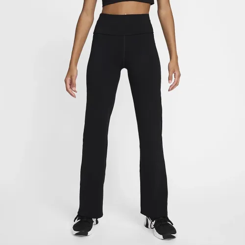 Nike One женская Dri-FIT С высокой Талией Fold-Over Pants цвет черный