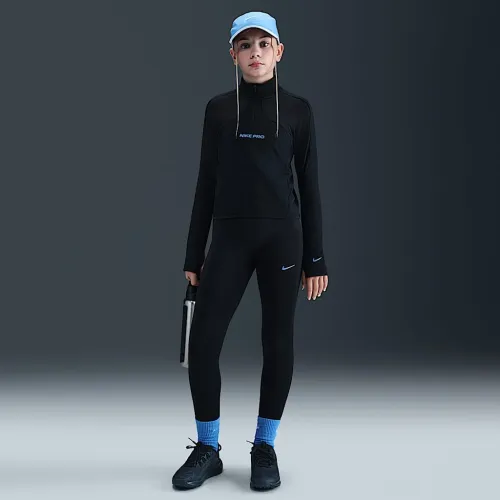Nike Pro Big детские (Girls') Dri-FIT лосины with Shine Accents цвет черный