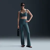 Nike Zenvy жіноча З високою талією Flaколір червоний лосіни блакитний