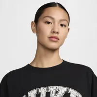 Nike Sportswear Essential жіноча оверсайз футболка колір чорний