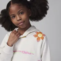 Nike Jordan Deloris Jordan Flowers Little детские Pullover Толстовка с капюшоном набор Pink