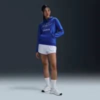 Nike женская Cheer Pullover Толстовка с капюшоном синий