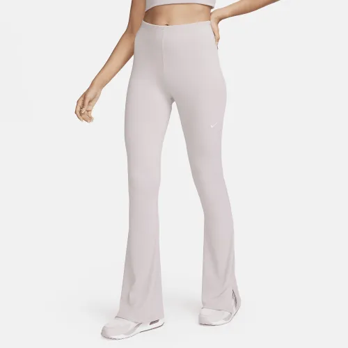 Nike Sportswear Chill Knit женская Tight Mini-Rib Flaцвет красный лосины цвет фиолетовый