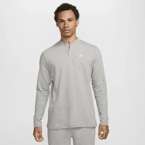 Nike Club чоловічі Long-Sleeve Henley колір сірий