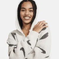 Nike Sportswear Phoenix Cozy Букле женская Loose Long Knit Cardigan цвет коричневый