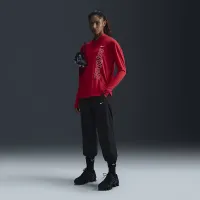 Nike женская Dri-FIT Long-Sleeve Softball Толстовка с капюшоном цвет красный