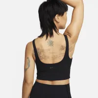 Nike Zenvy Rib женская Light-Support Non-Padded Longline Sports Bra цвет черный
