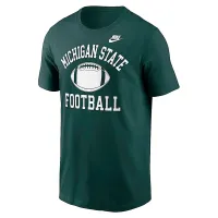 Michigan State Spartans Legacy Football Icon мужские Nike College футболка цвет зеленый