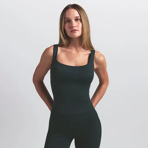 NikeSKIMS Matte женская Square-Neck Tank цвет зеленый