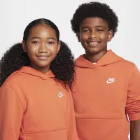 Nike Sportswear Club Fleece Big детские Pullover Толстовка с капюшоном Orange