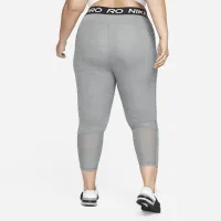 Nike Pro жіноча Mid-Rise Crop лосіни (великі розміри) колір сірий