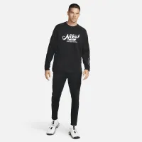 Nike мужские Dri-FIT Fleece Fitness Crew-Neck Top цвет черный