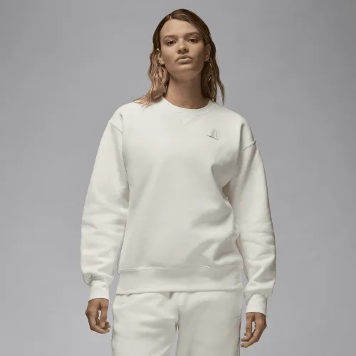 Nike Jordan Flight Fleece жіноча Crew-Neck світшот колір білий