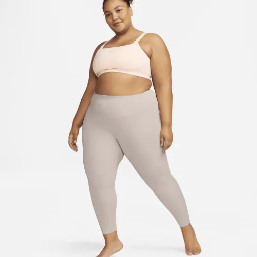 Nike Zenvy жіноча Gentle-Support З високою талією 7/8 лосіни (великі розміри) колір коричневий