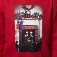 Nike Air Jordan 1 Little детские Christmas Толстовка с капюшоном цвет красный