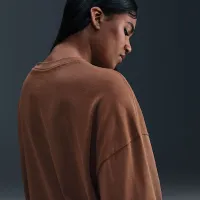 Nike Sportswear Essential женская оверсайз Long-Sleeve футболка цвет коричневый