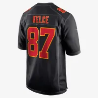 Travis Kelce Kansas City Chiefs Super Bowl LIX мужские Nike NFL Game Fashion Jersey цвет черный