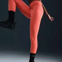 Nike Universa женская Medium-Support С высокой Талией 7/8 лосины с карманамиOrange