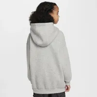 Nike Sportswear Club Fleece Big дитячі оверсайз Pullover Толстовка з капюшоном колір сірий