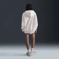 Nike Sportswear Phoenix Plush женская оверсайз Cozy Fleece Full-Zip Толстовка с капюшоном цвет коричневый