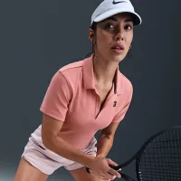 NikeCourt Heritage жіноча Short-Sleeve Cropped Tennis Polo Pink