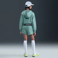 Nike Pro Fleece Big детские (Girls') Dri-FIT шорты цвет зеленый