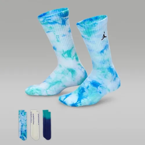 Nike Jordan Essentials Big детские Poolside Crew носки (3 пары) цвет коричневый