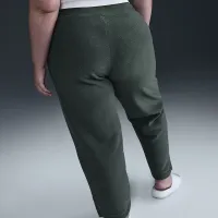 Nike Sportswear Phoenix Plush женская С высокой Талией Wide-Leg Cozy Fleece Pants (большие размеры) цвет зеленый