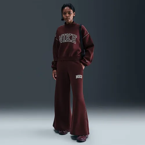 Nike Sportswear Phoenix Fleece жіноча Wide-Leg Sweatpants колір червоний