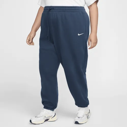 Nike Sportswear Phoenix Fleece женская С высокой Талией оверсайз Sweatpants (большие размеры) синий