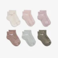 Nike Dri-FIT Performance Basics Little дитячі Quarter шкарпетки (6 пар) колір білий