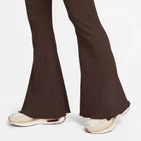 Nike Sportswear женская С высокой Талией Ribbed Jersey Flaцвет красный Pants цвет коричневый