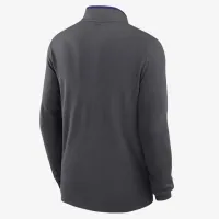 LSU Tigers Victory мужские Nike Dri-FIT College 1/2-Zip Long-Sleeve Top цвет серый