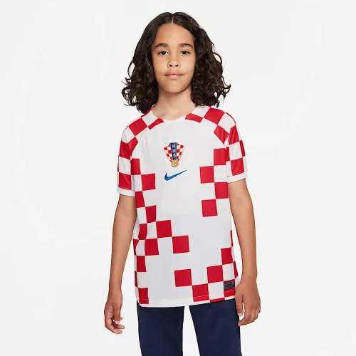 Croatia 2022/23 Stadium Home Big детские Nike Dri-FIT Soccer Jersey цвет белый