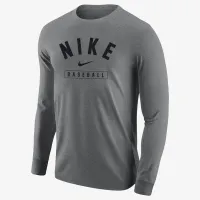 Nike Baseball чоловічі Long-Sleeve футболка колір сірий
