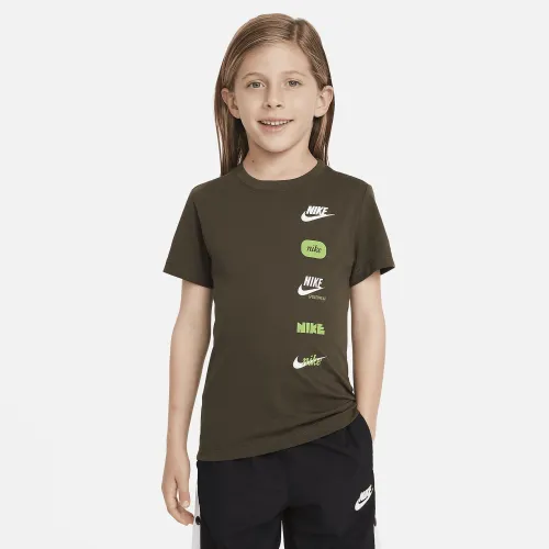 Nike Little детские Graphic футболка цвет зеленый