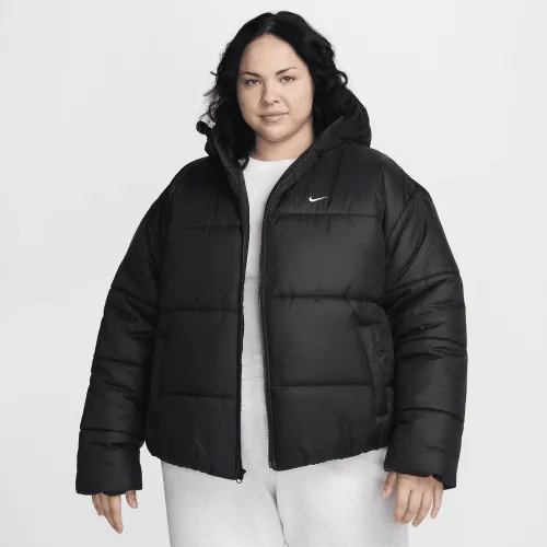 Nike Sportswear Classic Puffer жіноча Therma-FIT Loose Hooded Куртка (великі розміри) колір чорний