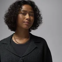 Nike Air Jordan женская Knit Cardigan цвет черный