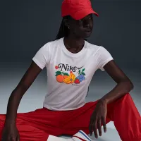 Nike Sportswear Chill Knit женская Slim Cropped футболка цвет белый