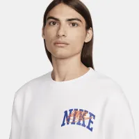 Nike Club Fleece мужские Long-Sleeve Crew-Neck свитшот цвет белый