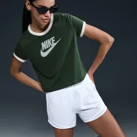 Nike Sportswear женская Short-Sleeve Ringer футболка цвет зеленый