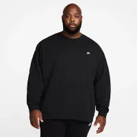 Nike Club Fleece мужские оверсайз French Terry Crew цвет черный