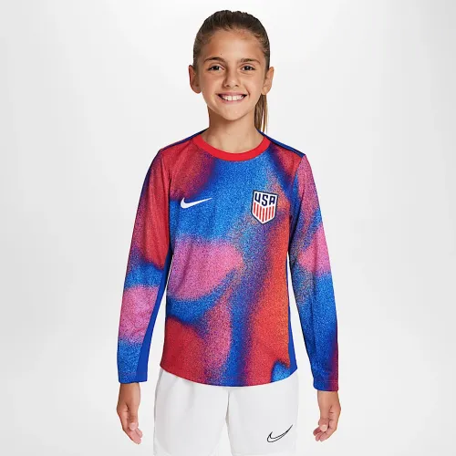 USMNT Academy Pro Big детские Nike Dri-FIT Soccer Crew-Neck Long-Sleeve Top цвет белый