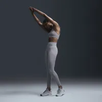 Nike Zenvy женская Gentle-Support С высокой Талией 7/8 лосины цвет серый