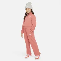 Nike Sportswear Club Fleece Big дитячі (Girls') Wide-Leg Pants колір червоний
