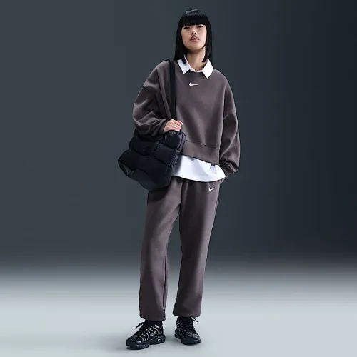 Nike Sportswear Phoenix Fleece женская С высокой Талией оверсайз Sweatpants цвет серый