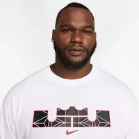 Nike LeBron мужские Max90 Long-Sleeve баскетбольные футболка цвет белый
